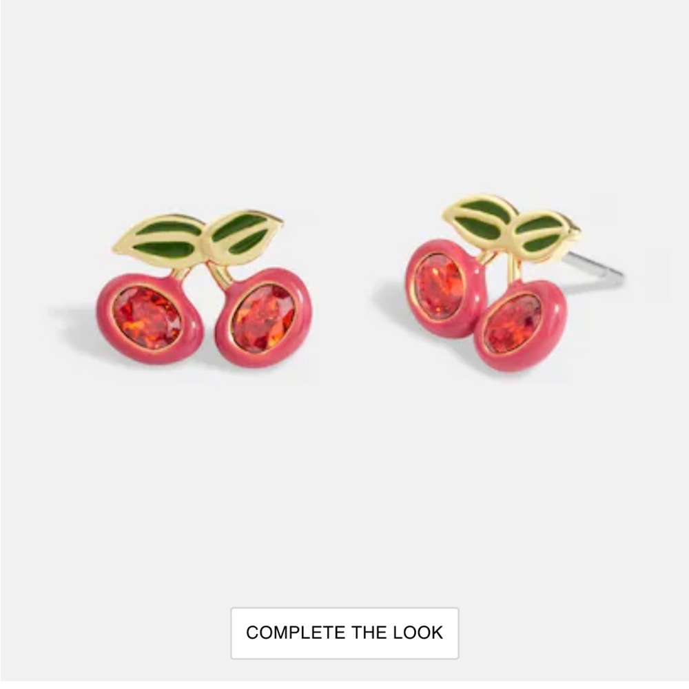 Coach Cherry Stud Earrings, NWT. - Picture 2 of 3